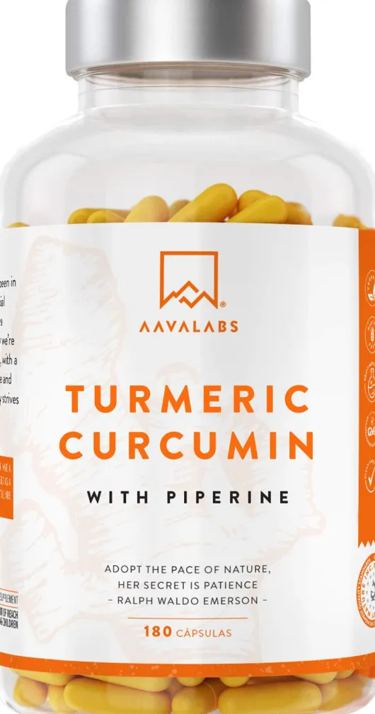 Aavalabs Curcumin + Piperin Vegan 180 Kapseln