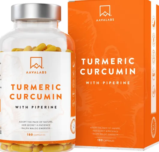 Aavalabs Curcumin + Piperin Vegan 180 Kapseln