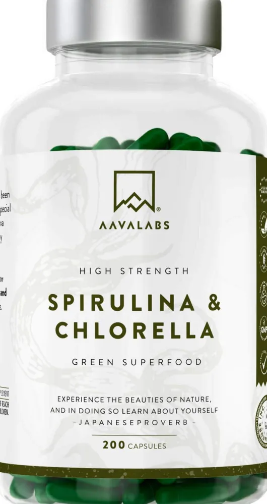 Aavalabs Spirulina & Chlorella Komplex Vegan 200 Kapseln
