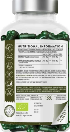 Aavalabs Spirulina & Chlorella Komplex Vegan 200 Kapseln