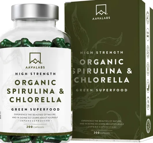 Aavalabs Spirulina & Chlorella Komplex Vegan 200 Kapseln