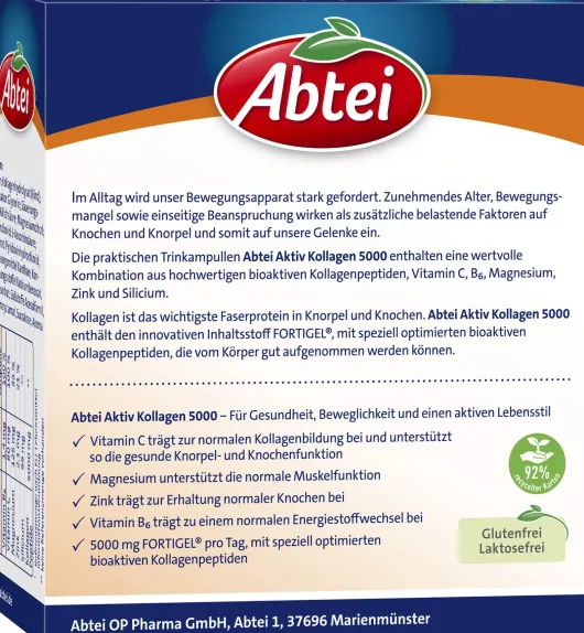 Abtei Aktiv Kollagen 5000 10 X 25 ml Ampullen