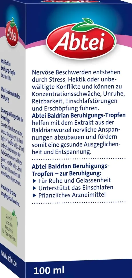 Abtei Baldrian Beruhigungs Tropfen 100 ml Tropfen