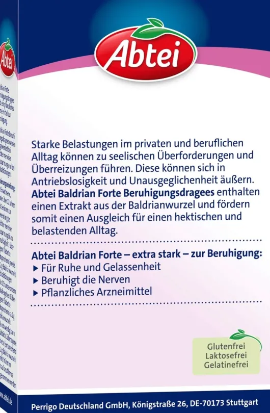 Abtei Baldrian Forte 30 Überzogene Tabletten