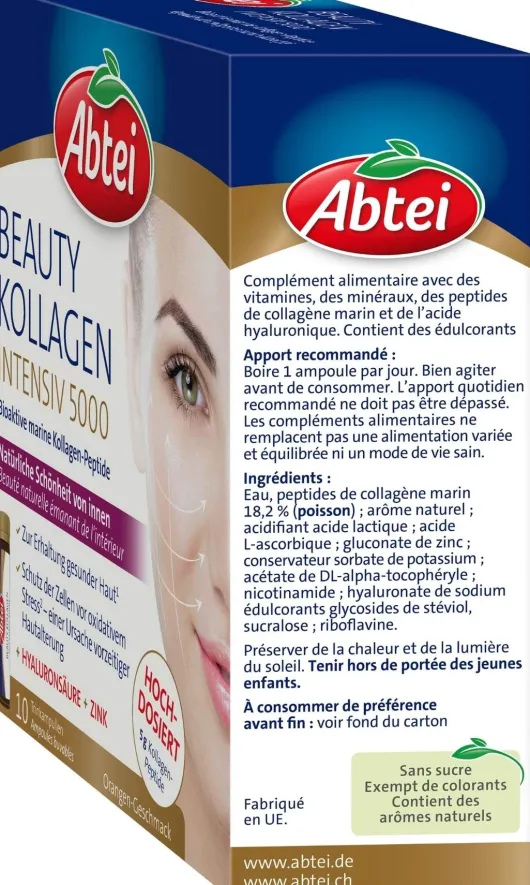 Abtei Beauty Kollagen Intensiv 5000 10 X 25 ml Trinkampullen