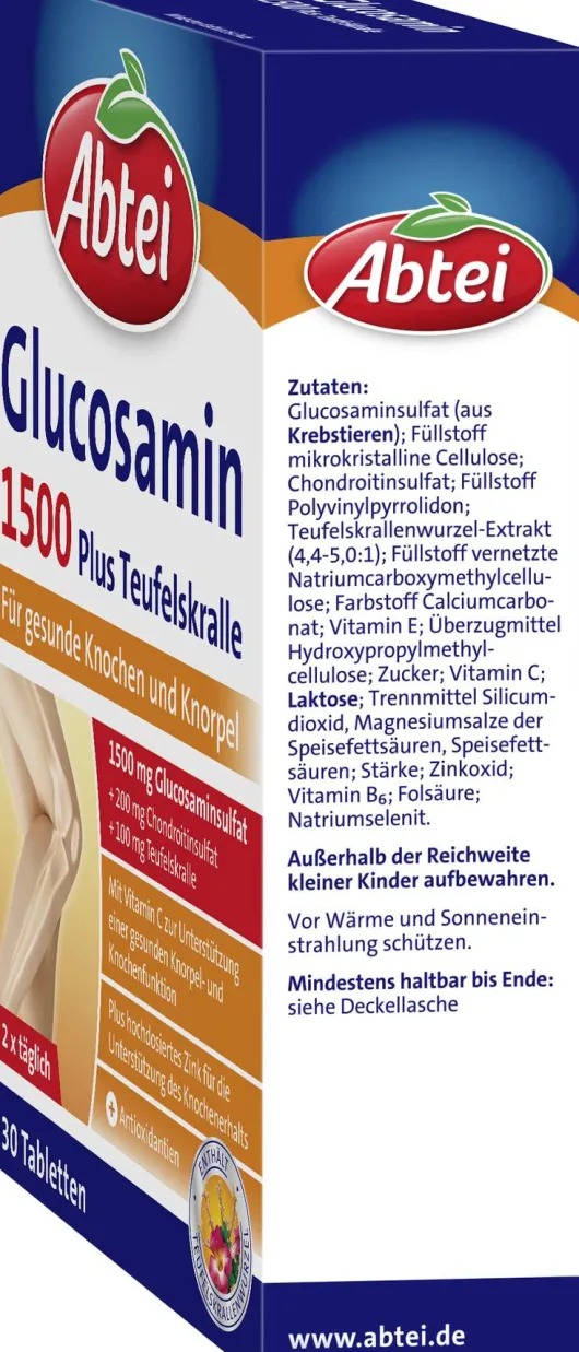 Abtei Glucosamin 1500 30 Tabletten