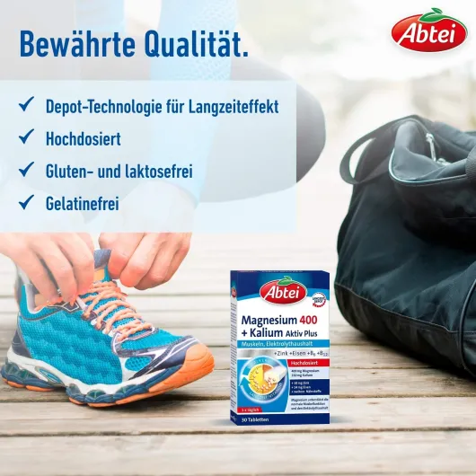 Abtei Magnesium 400+kalium 30 Tabletten