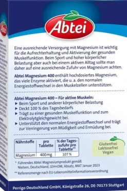 Abtei Magnesium 400 30 Tabletten