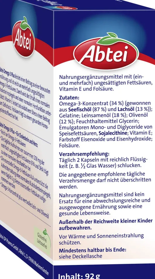 ABTEI Omega-3 Plus Kapseln TF 60 Stück
