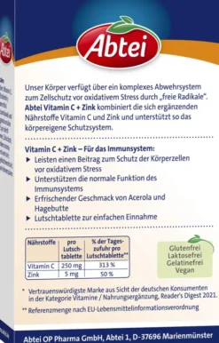 Abtei Vitamin C Plus Zink Lutschtabletten