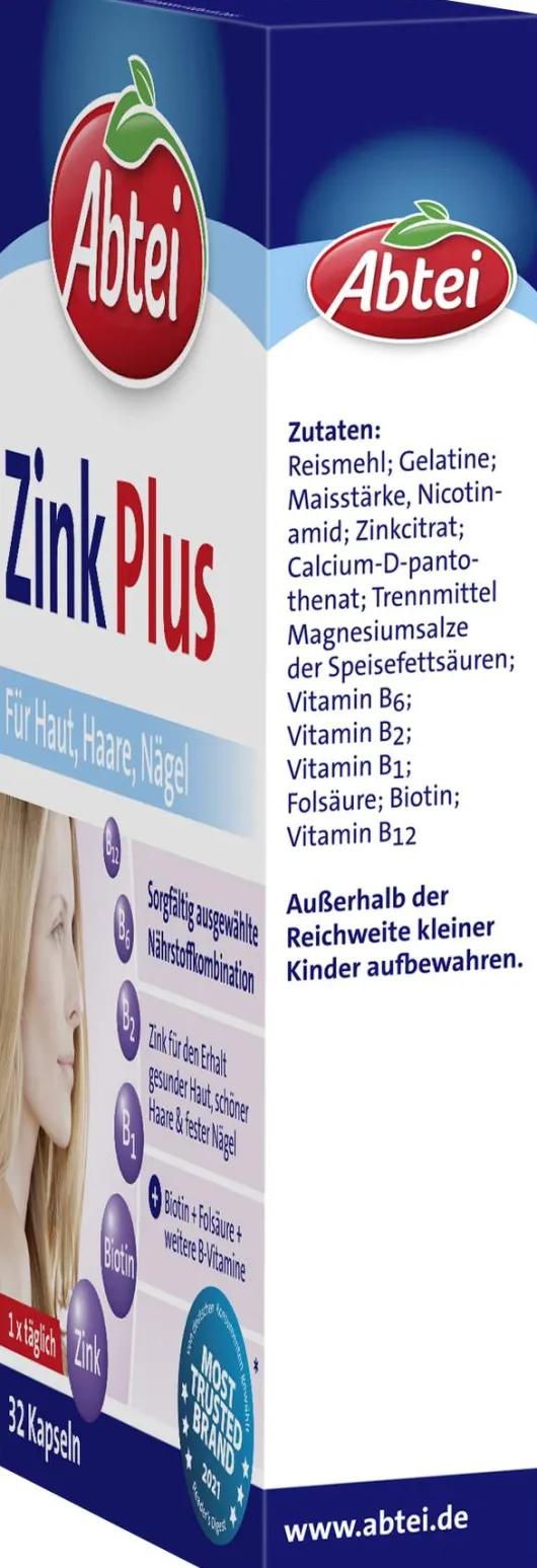 Abtei Zink Plus Naehrstoff 32 Kapseln