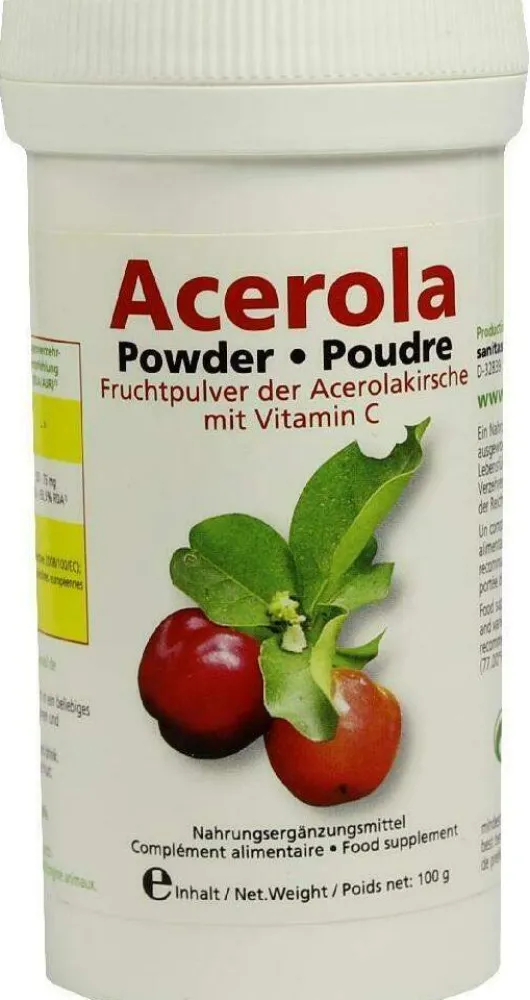 Acerola Fruchtpulver der Acerolakirsche Mit Vitamin C 100 G