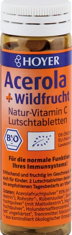 Acerola und Wildfrucht Vitamin C Lutschtabletten