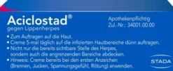 Aciclostad gegen Lippenherpes 2 g Creme