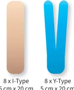 AcuTop Precut Kinesiologie Tape Knie 5 x 20 cm I-Type + Y-Type je 8 Stück