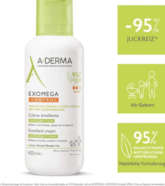 A-Derma Exomega Control Creme rückfettend 400 ml