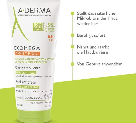 A-Derma Exomega Control Creme rückfettend 200 ml