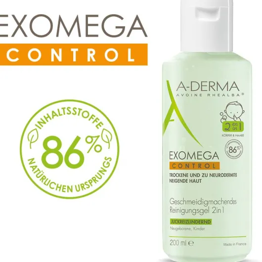 A-Derma Exomega Control Reinigungsgel 2in1 200 ml