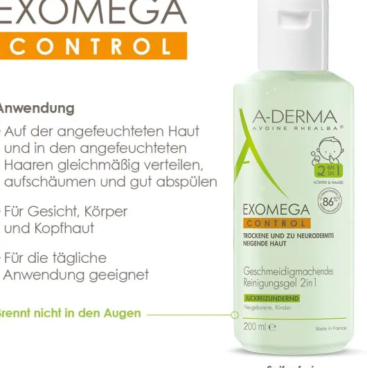A-Derma Exomega Control Reinigungsgel 2in1 200 ml