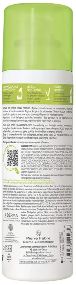 A-Derma Exomega Control Spray 200 ml
