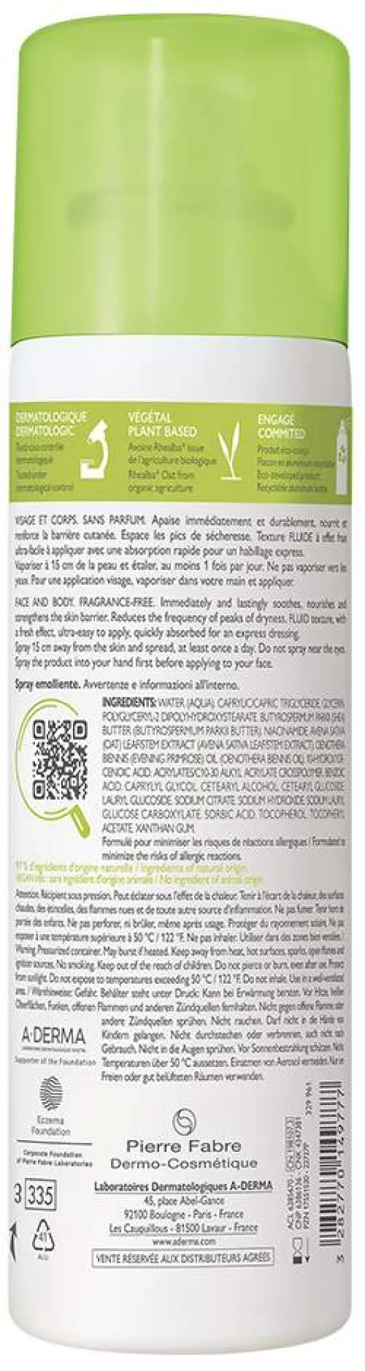 A-Derma Exomega Control Spray 200 ml