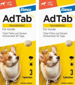 AdTab 225 mg für mittelgroße Hunde (5,5-11 kg) 2 x 3 Kautabletten