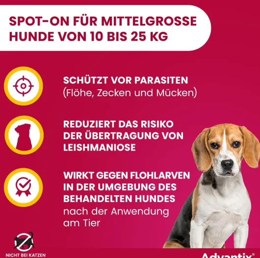 Advantix Spot-On Hund 10-25 kg 4 x 2,5 ml Lösung