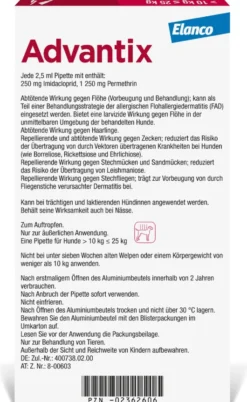 Advantix Spot-On Hund 10-25 kg 4 x 2,5 ml Lösung