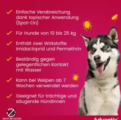 Advantix Spot-On Hund 10-25 kg 4 x 2,5 ml Lösung