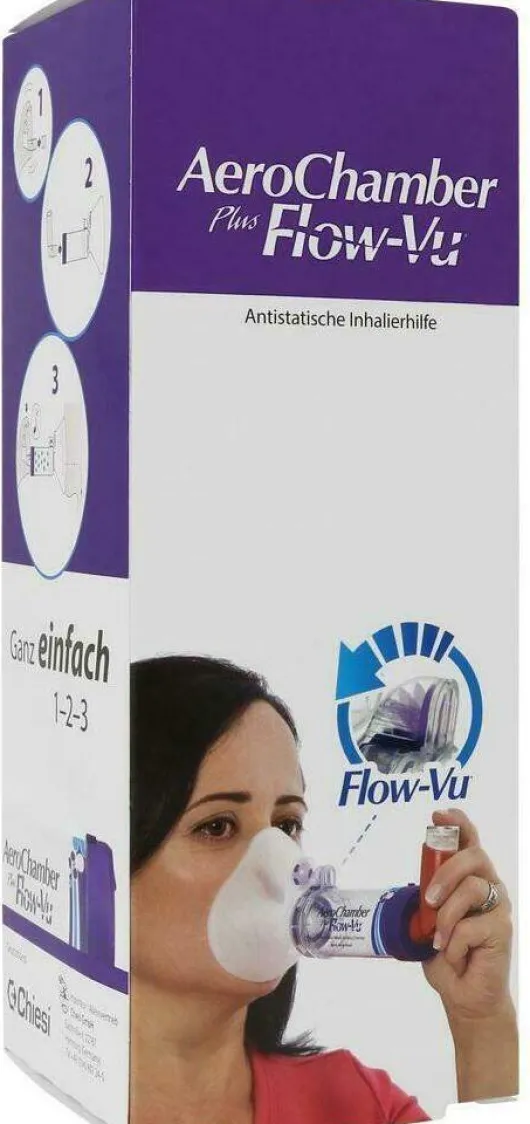 Aerochamber M.Kl.Maske F.Erw.U.Kdr.Ab 5 Jahre Lila 1 Stk