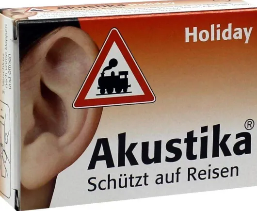 Akustika Holiday Windschutzwolle und Lärmschutzstöpsel 1 Ppackung
