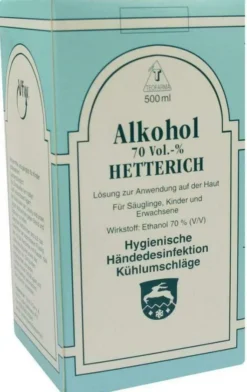 Alkohol 70% V°v Hetterich 500 ml
