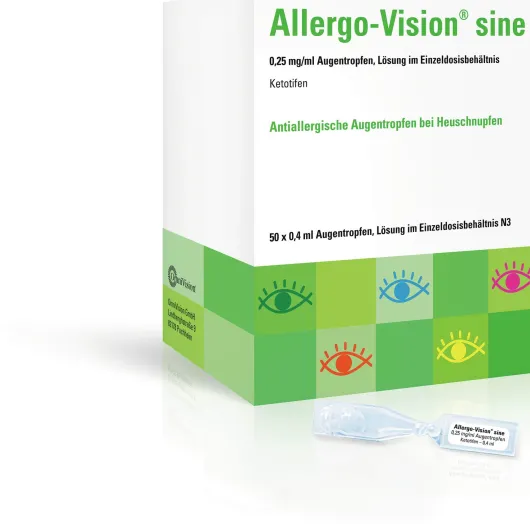 Allergo-Vision Sine 0,25 mg Pro ml Augentropfen 50 X 0,4...