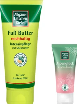 Allgäuer Latschenkiefer Fußbutter 100 ml + gratis Allgäuer Latschenkiefer Alpenglück Dusche 30 ml