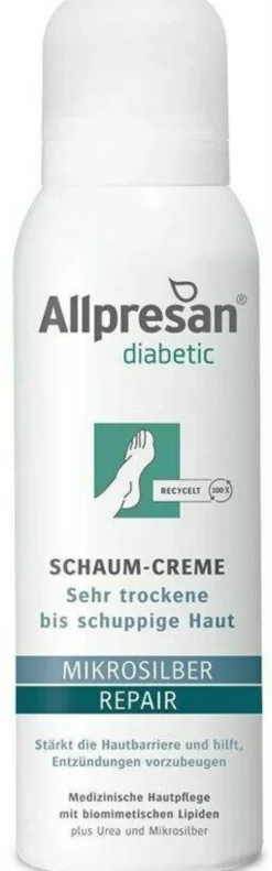 Allpresan Diabetic Mikrosilber + Repair Schaum-Creme 200 ml