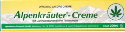 Alpenkräuter Creme Lacure M.Cannabisöl und Teufelskralle 200ml