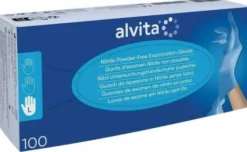 Alvita Nitril Unt.Handschuhe Unsteril Puderfrei L