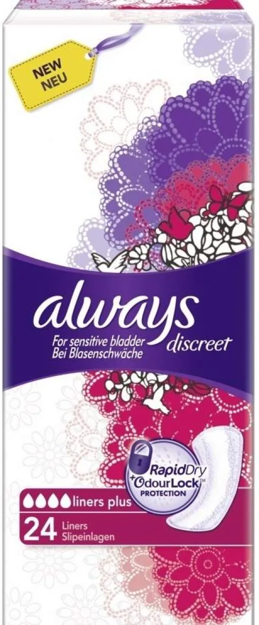 Always Discreet Inkontinenz Liner Plus 24 Binden