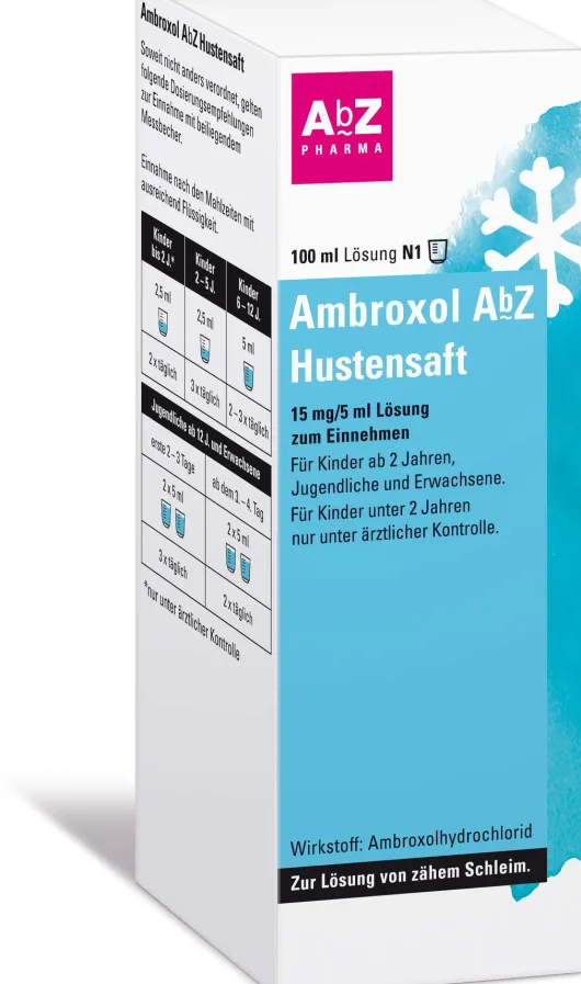 Ambroxol Abz Hustensaft 15mg Pro 5 ml 100 ml Lösung zum Einnehmen