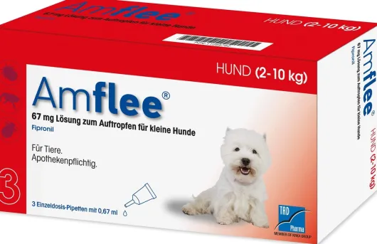 Amflee 67 mg Spot-On Lösung Für Kleine Hunde 2 - 10 KG 3 Stück