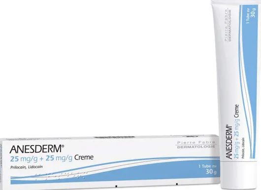 Anesderm 25 mg pro g + 25 mg pro g Creme 30 g