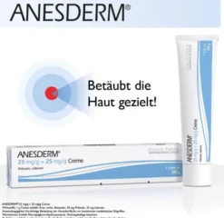 Anesderm 5 X 5 G Creme Plus 10 Pflaster