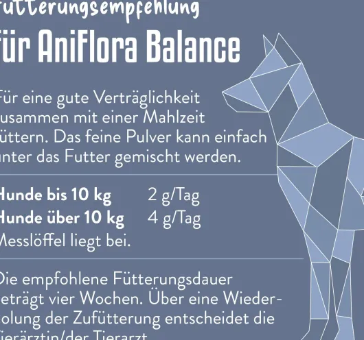AniFlora Balance Flohsamenschalen + Ballaststoff für Hunde 60 g Pulver
