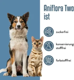 Aniflora Two Darmbakterien + Flohsamenschalen für Hunde & Katzen 125 g Pulver
