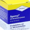 Apernyl Mit Acetylsalicylsäure Glas Mit 100 Dentalstiften