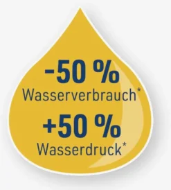 Aquadon EcoTornado wassersparender Duschkopf gold