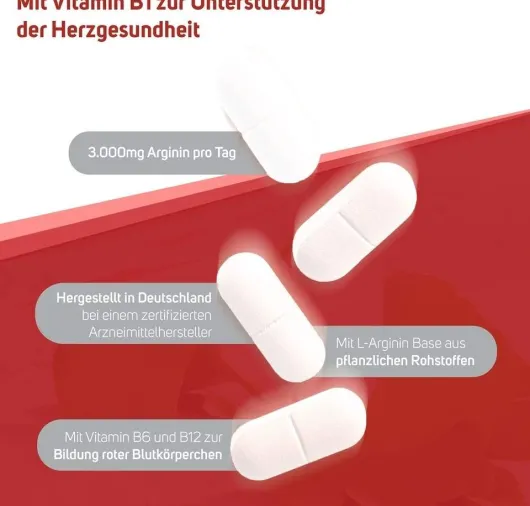 Arginin plus Vitamin B1+B6+B12+Folsäure 240 Filmtabletten