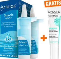 Artelac Splash MDO 2 x 15 ml Augentropfen + gratis Optolind Empflindl. Haut Augenpflege 15 ml