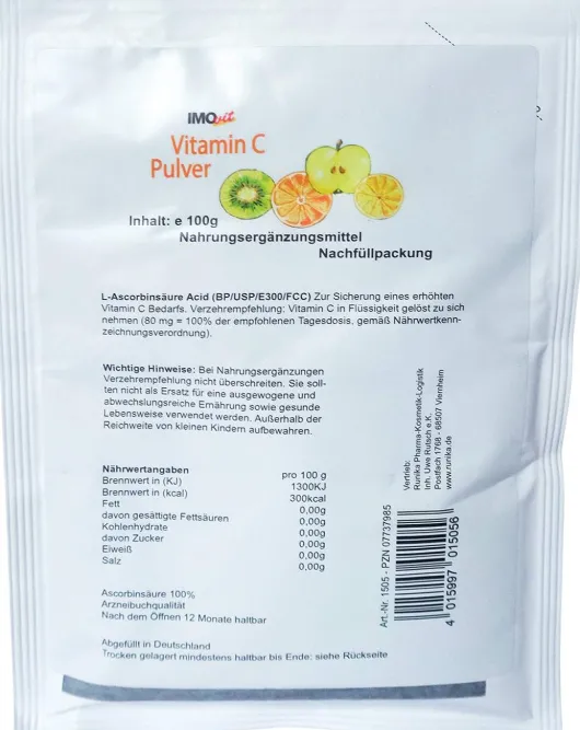 Ascorbinsäure Vitamin C Nachf. Pulver 100g