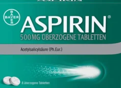 Aspirin 500 mg 8 überzogene Tabletten